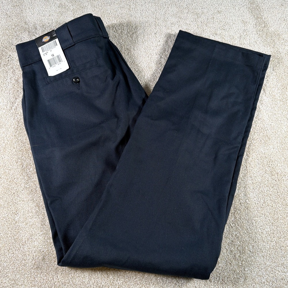 Dickies 776F Flex Slim Fit Pants Womens 16 (FITS 37 X 32) Workwear Blue NEW